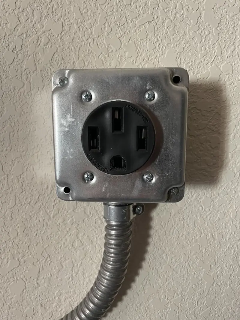 NEMA 14-50 outlet installed for Electrical Panel Upgrade in Gonzalez